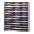 Safco Safco 9403MO Wood/ Corrugated Organizer with 36 Compartments in Medium Oak 9403MO